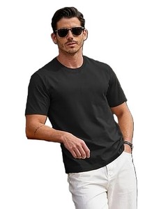 High Quality Casual Style Shoulder <b>Down</b> Round Neck Short Sleeve 200g 100% Cotton Regular Fit Men Breathable Eco-Friendly T-Shirt - Product Image 4