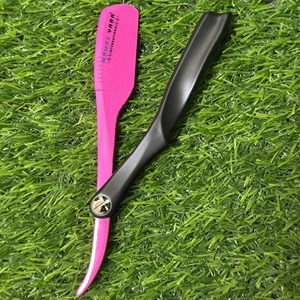 มีดโกนหนวดแบบพับได้ Pink & Black Professional Barber Flip Pinch Razor ใบมีดเดี่ยว สำหรับโกนหนวดเคราผู้ชาย - Product Image 6