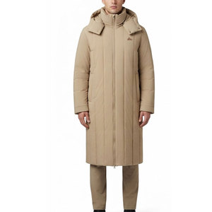 New Arrival Men's Waterproof Lightweight Long <b>Bench</b> <b>Coat</b> Hooded Winter Full Front Zipper Warm Outdoor Custom Wholesale - Product Image 1