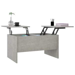 Mesa de centro de madera de ingeniería de 31,5 "x 19,7" x 16,7 "gris hormigón - Product Image 4