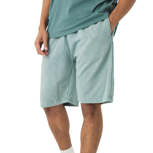 Nouvelle Arrivée Promotionnelle : Short Homme Uni Délavé à l'Acide, Respirant, Décontracté, Faible MOQ - Product Image 1