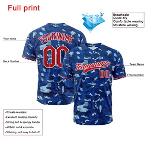 เสื้อเบสบอลแบบกำหนดเอง OEM ขายดี ชุดยูนิฟอร์ม ปักโลโก้ด้วยเทคนิค Sublimation สำหรับเบสบอล ซอฟต์บอล ไซส์ใหญ่ พิมพ์ลาย - Product Image 2