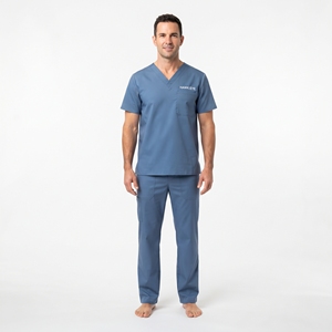 Uniforme Médico para Hombre, Conjunto de Blusa con Cuello en V y Pantalones Cargo, Ligero y Elástico, para Enfermeros, Doctores y Hospitales - Product Image 5
