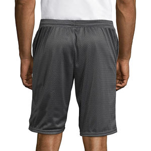 Shorts de basketball classiques en mesh pour hommes, gris marine, taille élastique, respirants, légers, vente en gros, OEM, shorts de jogging personnalisés pour hommes - Product Image 2