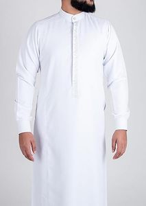 High Quality Elegant Cotton Floor Length Regular Fit <b>Men</b> <b>Thobes</b> Islamic Clothing Omani Moroccan <b>Thobes</b> Customized Size Low MOQ - Product Image 2
