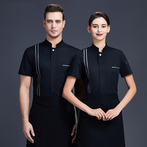 Broderie personnalisée avec logo, broderie sur mesure, uniforme de chef pour hommes, femmes, unisexe, restaurant, hôtel, cuisine, café, confortable, professionnel - Product Image 4