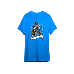 เสื้อยืดคอกลมสีพื้นพิมพ์ลายมอเตอร์ไซค์สำหรับผู้ชาย บริการ OEM ODM เสื้อยืดผู้ชายแบบกำหนดเอง - Product Image 2