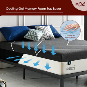 Usine euro vente chaude ignifuge anti-bactéries matelas respirant latex cool mousse mémoire poche printemps matelas king size - Product Image 3