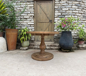 Rustic <b>Brown</b> Recycled Wood Oak <b>Table</b> Furniture for Home Use from VietNam Square Solid Wood Dining <b>Table</b>, Walnut, Pine - Product Image 5
