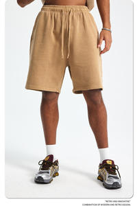 Shorts de bain mi-longs pour hommes en tissu Oxford 100 % coton avec cordon de serrage, écologiques et imperméables, style décontracté - Product Image 4