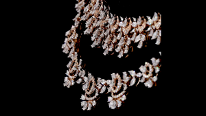 Conjunto de Collar de Diamantes en Capas con Acabado en Oro Rosa de Lujo |   Collar de Plata Elegante para Novia | Fabricante de Joyería Fina - Product Image 5