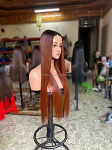 Pelucas marrones rectas de hueso de primera calidad para mujeres negras, cabello humano vietnamita largo, cabello crudo vietnamita de textura suave y natural - Product Image 5