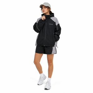 Ensemble coupe-vent léger en polyester pour femme OEM ODM, fermeture éclair intégrale, séchage rapide, fabricant de vêtements en gros - Product Image 1