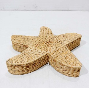 Bandeja Clásica de Jacinto de Agua Tejida, Cesta Decorativa Multifuncional para Almacenamiento de Frutas, para Cocina y Baño - Product Image 2