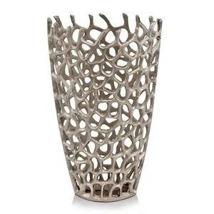 Vase à fleurs en fer de qualité supérieure pour la décoration des bureaux d'entreprise et les projets d'aménagement intérieur dans le monde entier – Style minimaliste moderne côtier - Product Image 4