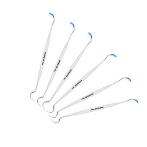 Exploradores Dentales Esterilizados de Doble Punta, Gancho y Sonda de Acero Inoxidable, Herramienta de Diagnóstico y Examen, Duradera y Reutilizable para Uso Oral - Product Image 1