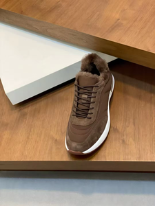 Chaussures de luxe de haute qualité, style hiver, en cuir véritable et PVC, légères, chaudes, décontractées, à la mode, à semelle épaisse - Product Image 3