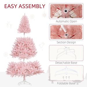 Albero di Natale Artificiale Douglas Fir Alto 6 Piedi con 250 Luci LED Bianco Caldo, 1000 Rami Realistici, Albero di Natale Preilluminato - Product Image 2