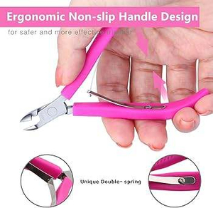 Coupe-cuticules professionnel à double ressort en acier inoxydable de qualité chirurgicale, action fluide, précision pour ongles et ongles d'orteil - Product Image 2