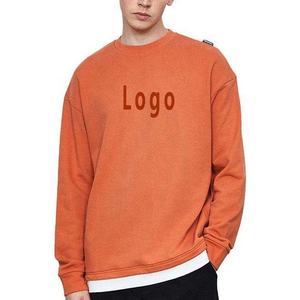 Streetwear Oversized 100% Cotton Heavyweight SweatShirt with Embroidery Summer Men’s Fleece Hoodie with Silk Screen Printing - Product Image 1
