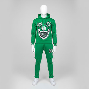 Sudadera con Capucha Extra Grande para Gimnasio, 100% Algodón, Felpa, Lavado Ácido, Estampado Animal, Diseño 2 en 1, Chándal para Hombre - Product Image 1
