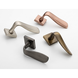 Modern Brass Mortise Door <b>Handle</b> Set | Premium Designer Lever <b>Handles</b> in Antique, Black, Graphite & Gold Finish for Home Doors - Product Image 1