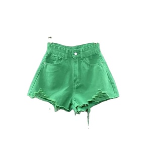 Shorts de mezclilla rectos de cintura media para mujer, a la moda, formales, con bolsillos decorativos, estilo cargo, elásticos, impermeables, de secado rápido, para verano. - Product Image 1
