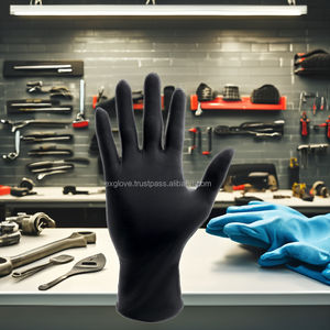 Gants jetables en nitrile noir sans poudre, emballage personnalisé, gants de bonne qualité, durables, sécurisés, différentes tailles - Product Image 4