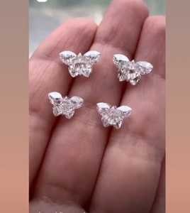 Par de Diamantes Cultivados en Laboratorio con Corte Mariposa de Lujo de 2.00CT TW, Color VVS E/F, Certificado IGI, Corte Único LGD para Pendientes - Product Image 3