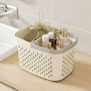 Cesta Organizadora de Plástico Elegante con Orificios de Ventilación para Baño, Cocina, Despensa y Almacenamiento en Armarios - Product Image 1