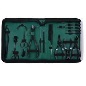 Kit d'outils professionnels en acier inoxydable pour extensions capillaires – Pince à sertir les perles à 2 trous, outil d'ouverture et de fermeture des boucles de cheveux, extensions de queue de cheval - Product Image 1