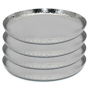 304 Stainless Steel Plate Snowflake Gray <b>Dinner</b> Serving <b>Tray</b> Eco Friendly Steak Plate Customized Engraving Camping Restaurant - Product Image 6