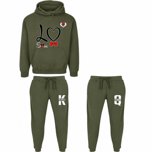Ensemble de survêtement décontracté et respirant en coton 100 % pour homme, grande taille, avec logo personnalisé OEM, deux pièces, style streetwear et sportswear - Product Image 1