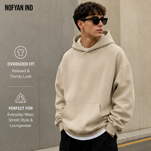 Sudadera con Capucha para Hombre, Oversize, Relajada, Manga Larga, 100% Algodón, Secado Rápido, Transpirable, Moda Invierno, Cálida, para Exteriores, OEM/ODM - Product Image 4