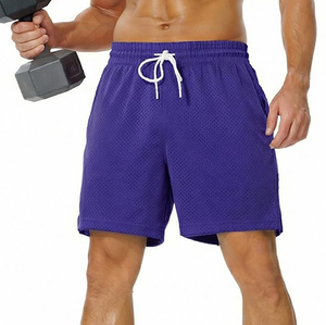 Men Mesh Shorts <b>Elastic</b> Waist Solid Casual Breathable Quick Dry Custom Style Best Selling for Adult men's shorts - Product Image 6