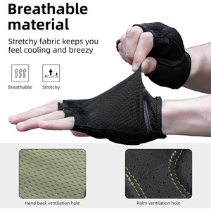 Guantes de Ciclismo para Hombre y Mujer - Guantes de Bicicleta Transpirables de Medio Dedo - Guantes Acolchados con Absorción de Impactos para Ciclismo y Entrenamiento - Product Image 3