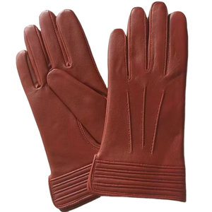 Gants en cuir courts pour femmes, pour costumes de soirée, gants en cuir décontractés d'hiver - Product Image 1