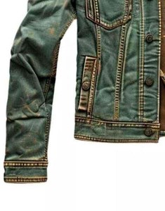 Veste en jean moderne pour homme, coupe ajustée, en coton premium, décontractée, boutonnée, pour le printemps, l'automne, la mode urbaine - Product Image 5