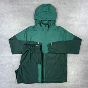 Conjunto de Sudadera con Cremallera y Pantalón de Chándal para Hombre, Diseño Personalizado OEM, Ecológico, 100% Poliéster, Cortavientos de Invierno, 2 Piezas - Product Image 2