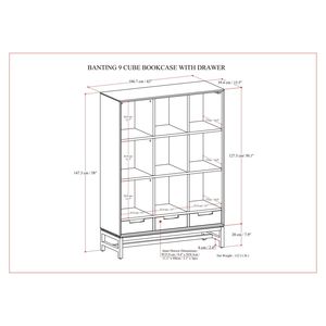 Banting 9 Cube <b>Bookcase</b> with Drawers Functional Storage Furniture - Product Image 6