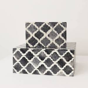 High Quality Novelty Moroccan Pattern Bone Inlay Jewelry Box Bone Inlay Jewelry <b>Storage</b> Box Bone Inlay Decorative Jewelry Box - Product Image 6