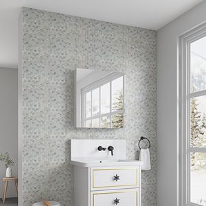 24 W X 26 H Surface Frameless Medicine Cabinet with Beveled Mirror <b>Edges</b> Right Opening Door Bathroom <b>Bath</b> Mirrors - Product Image 1