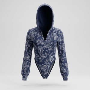 Combinaison personnalisée pour femme en polyester/coton à capuche et manches longues – Confortable, douce et tendance - Product Image 6