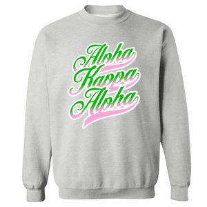 Sudadera Gris AKA con Gráficos, Cuello Redondo, Manga Larga, Puños Acanalados, Informal, para Mujer, Top de Felpa, Moda Urbana, para Uso Diario - Product Image 1