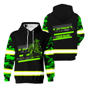 Sudaderas Reflectantes de Alta Visibilidad, Ropa de Trabajo de Seguridad Patriótica, Chaqueta con Capucha de Alta Visibilidad, Sudaderas de Trabajo Reflectantes de Alta Visibilidad - Product Image 1