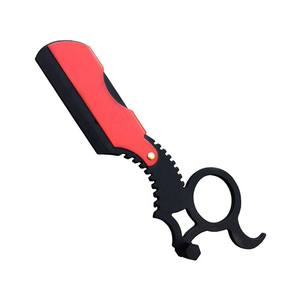 Professional Folding Shaving <b>Razor</b> Stainless Steel <b>Blade</b> <b>Single</b> <b>Blade</b> Antiskid ABS Handle Reusable Grooming Tool Salon Supply - Product Image 1