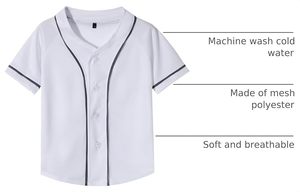 Camiseta de Béisbol Blanca Unisex de Manga Corta con Cuello en V, Cintura Elástica, Absorbe la Humedad, Corte Regular, Prenda para Adultos Sublimada - Product Image 4