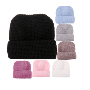 Bonnets en laine tricotés personnalisés, mignons, luxueux et chauds, de qualité supérieure, couleur unie, pour hommes - Product Image 1