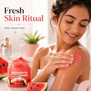 Bulk Organic Natural Sugar Glycerin <b>Body</b> <b>Scrub</b> Custom Logo Watermelon Exfoliating <b>Body</b> Polish Summer Skin Care Whitening - Product Image 4