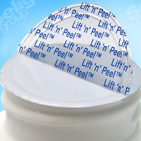 Capuchon personnalisé en aluminium de 36 mm à décollement facile, anti-déversement, avec opercule d'étanchéité par induction pour bouteilles en plastique PP/PET/PE (qualité alimentaire)